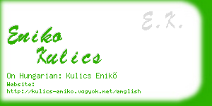 eniko kulics business card